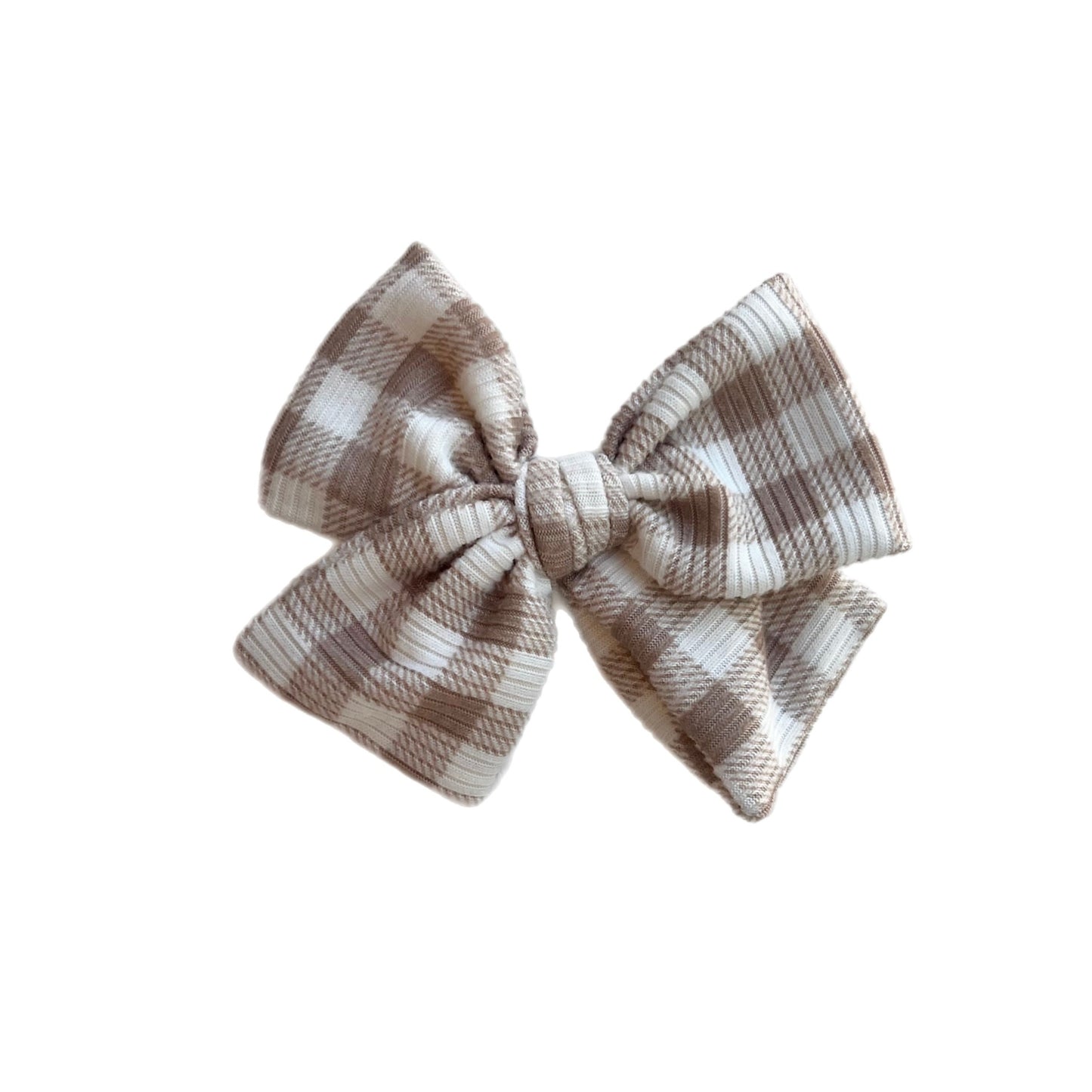 Tan Gingham- Clip/Nylon