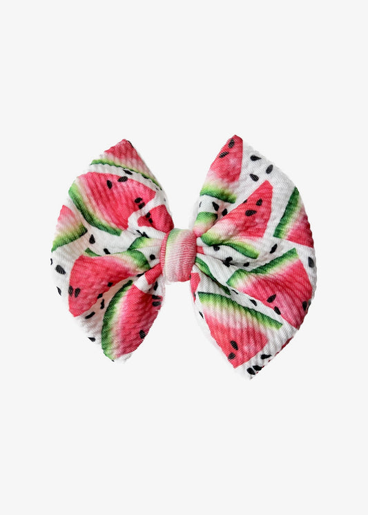 Watermelon Bow- Nylon or Clip