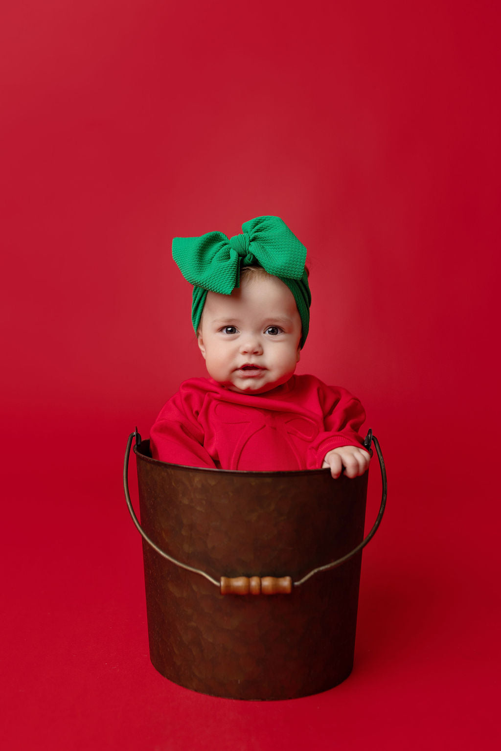 Christmas Bow Oversized Romper