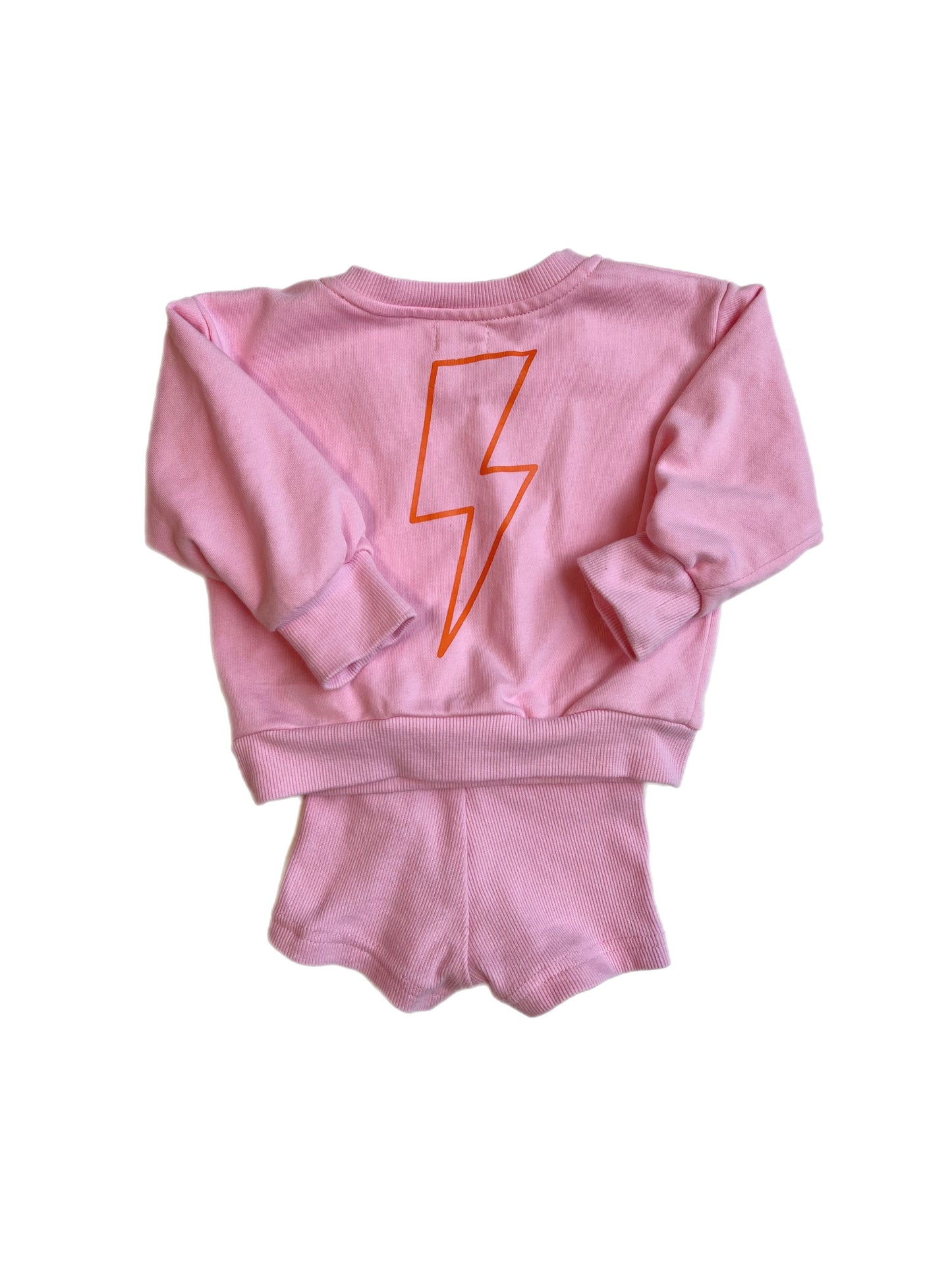 PINK Lightning Bolt Sweatshirt Set