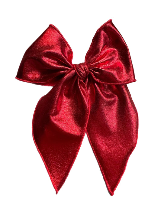 Red Metallic Fable Bow