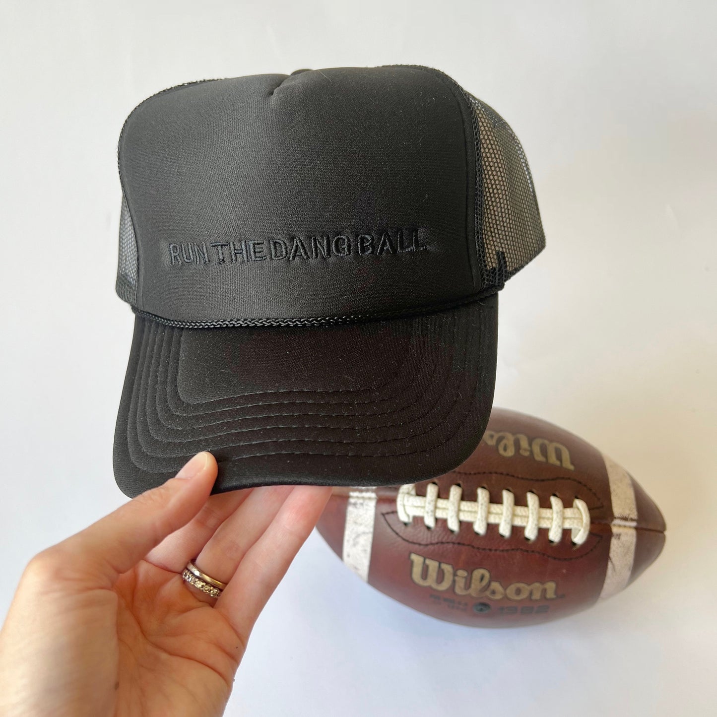 Run The Dang Ball Football Trucker Hat