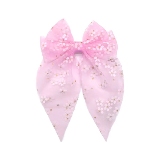 Pink Tulle Daisy Fable Bow