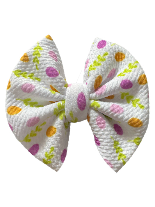 Little Easter Egg Bow- Nylon or Clip