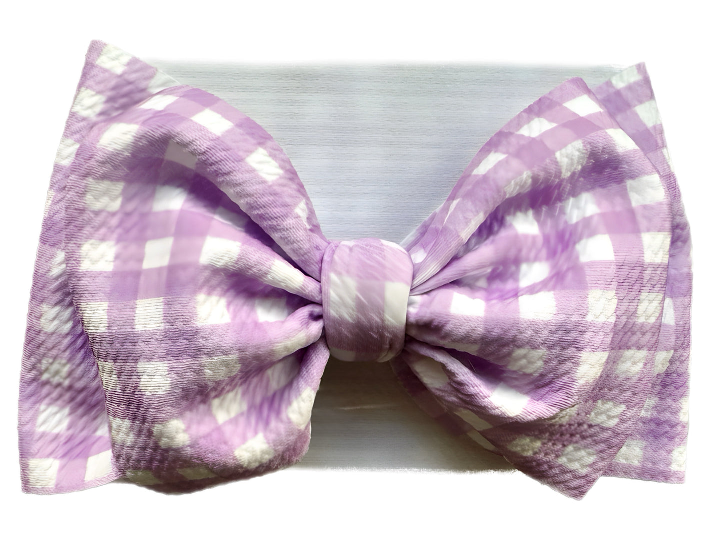 Purple Gingham Headwrap