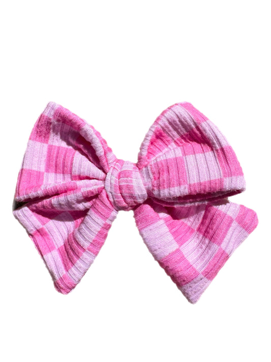 Pink Checkered Clip/Nylon