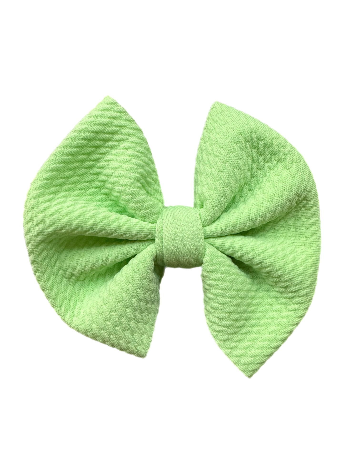 Lime Green Bow - Nylon or Clip