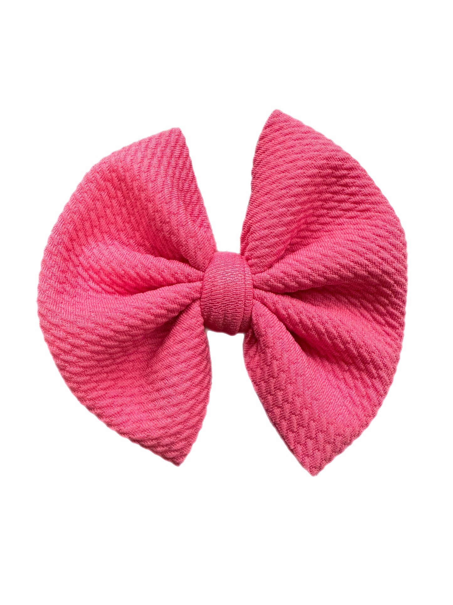 Hot Pink Bow- Nylon or Clip