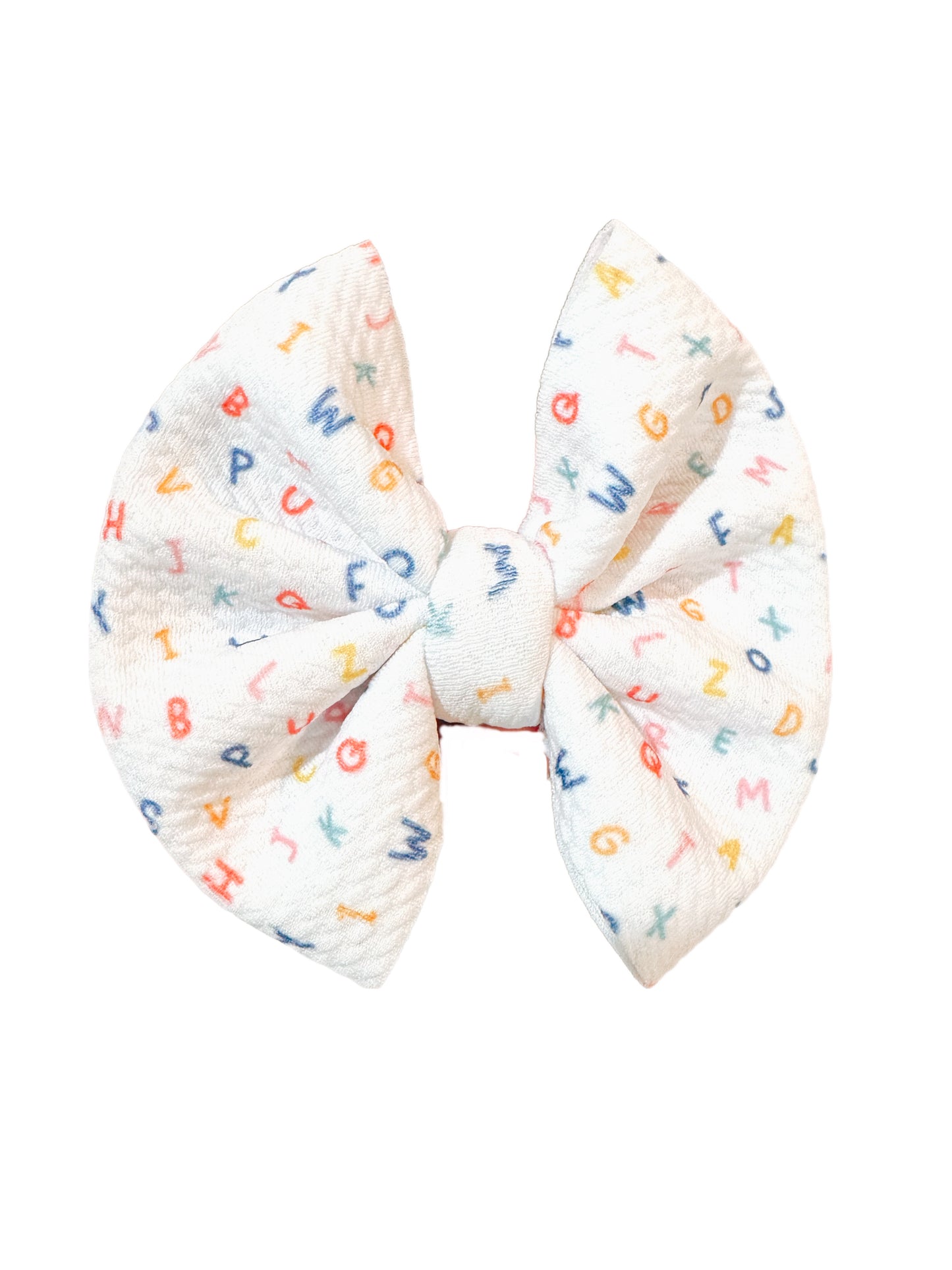 Alphabet Bow- Nylon or Clip