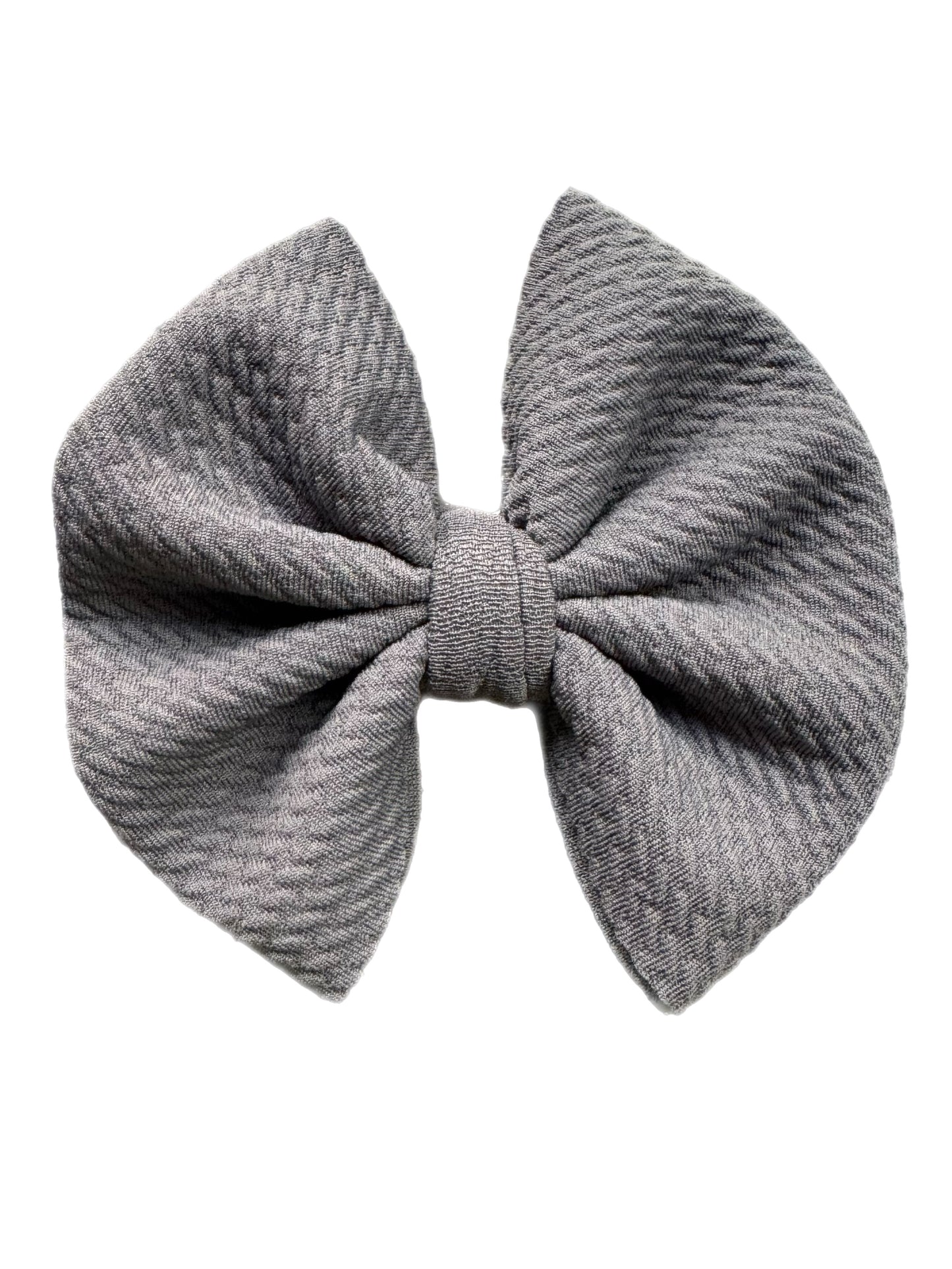 Slate Grey Bow- Nylon or Clip