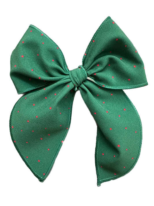 Holly Jolly Dot Fable Bow