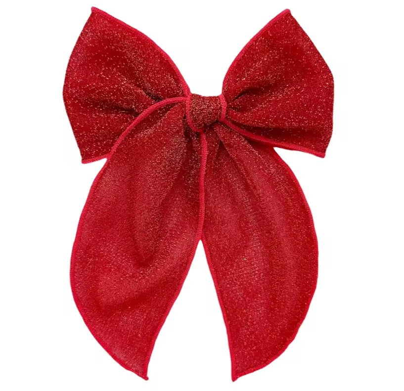 Red Sparkle Fable Bow