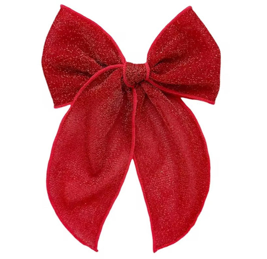 Red Sparkle Fable Bow