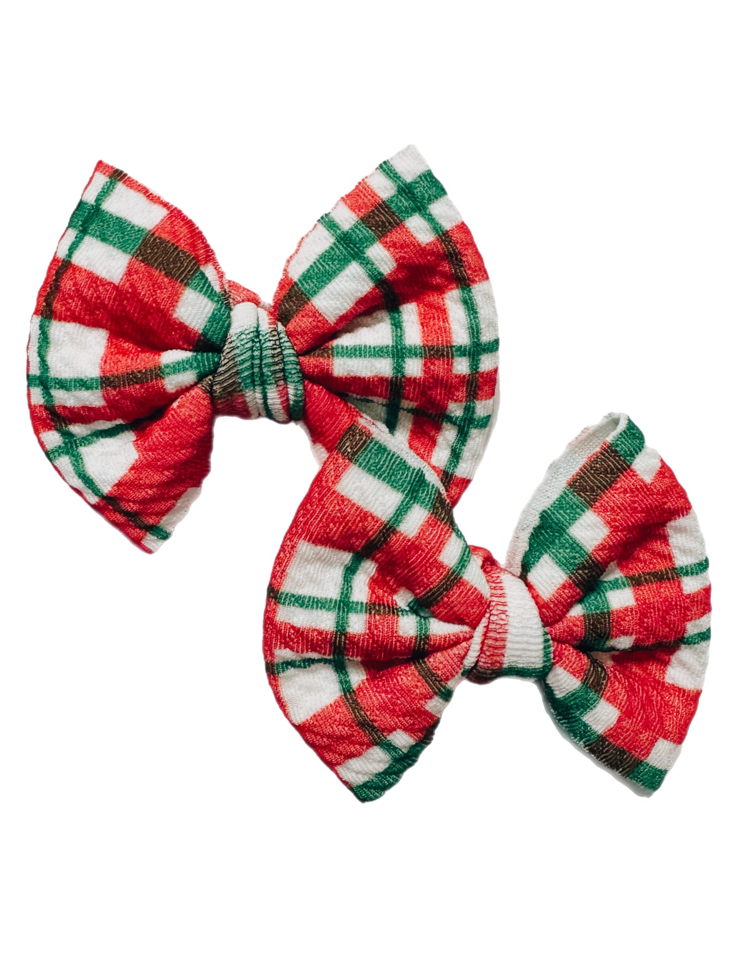 Christmas Plaid- Nylon or Clip