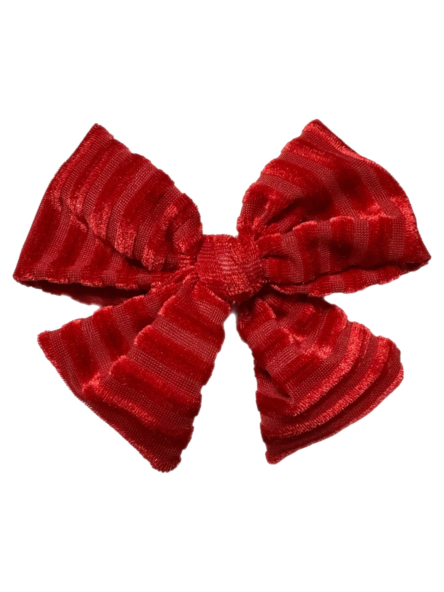 Red Ribbed Velvet Clip/Nylon