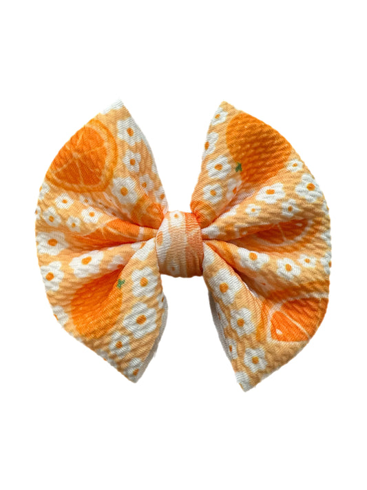 Oranges Bow - Nylon or Clip