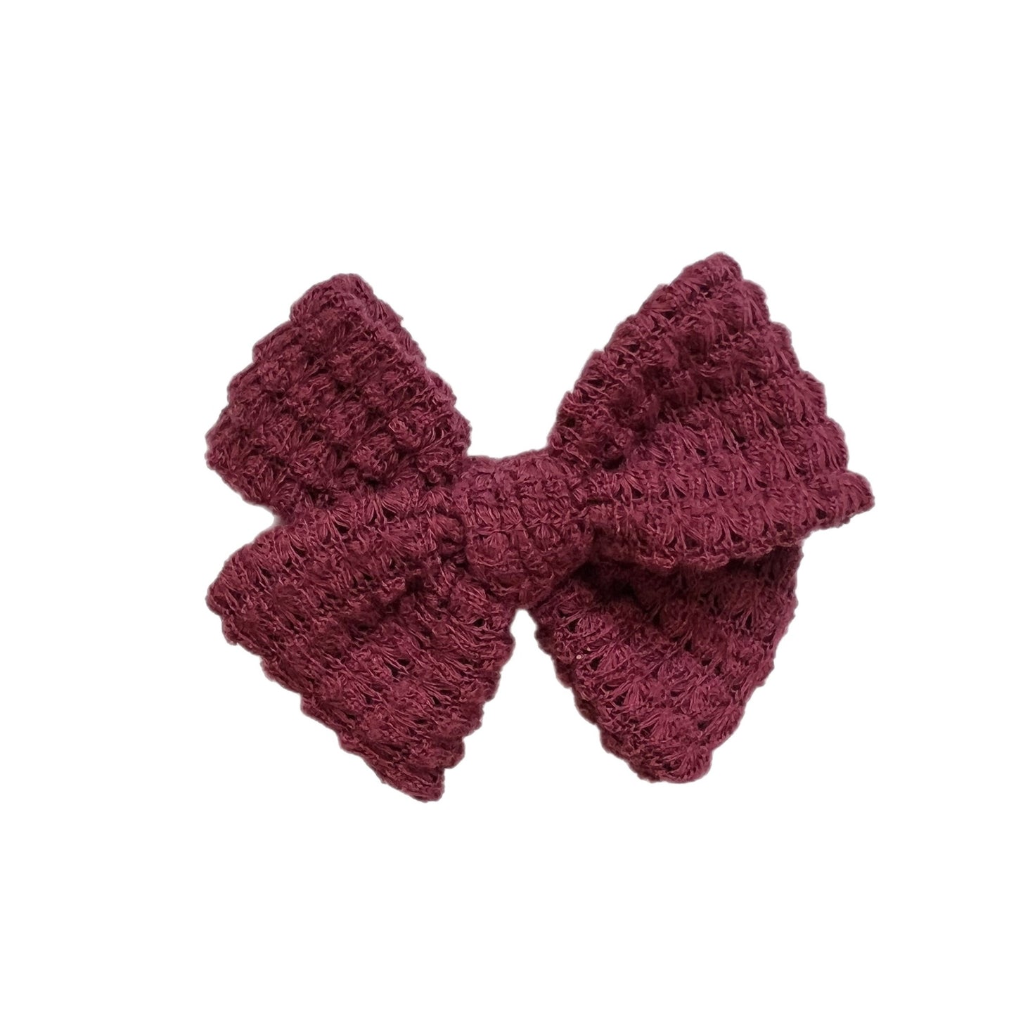 Wine Waffle Knit Clip/Nylon