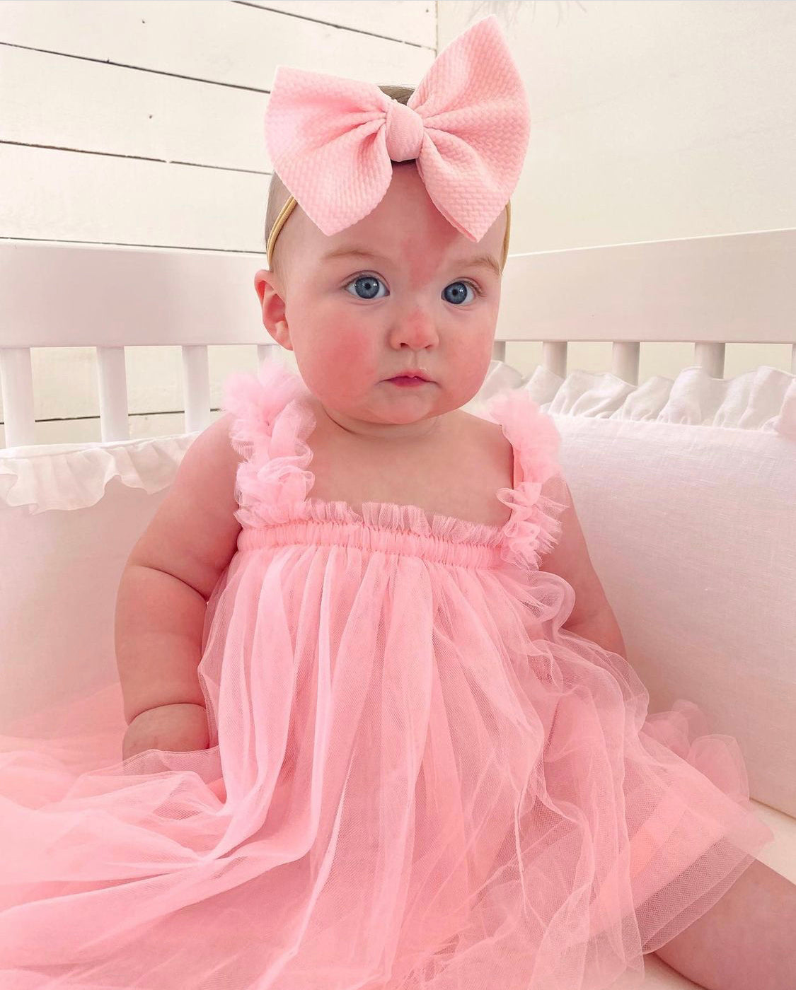 Blush Pink Bow- Nylon or Clip