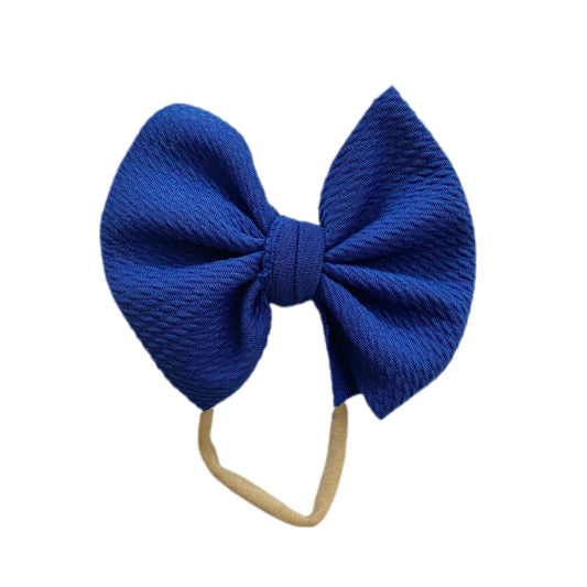 Royal Blue Bow- Nylon or Clip
